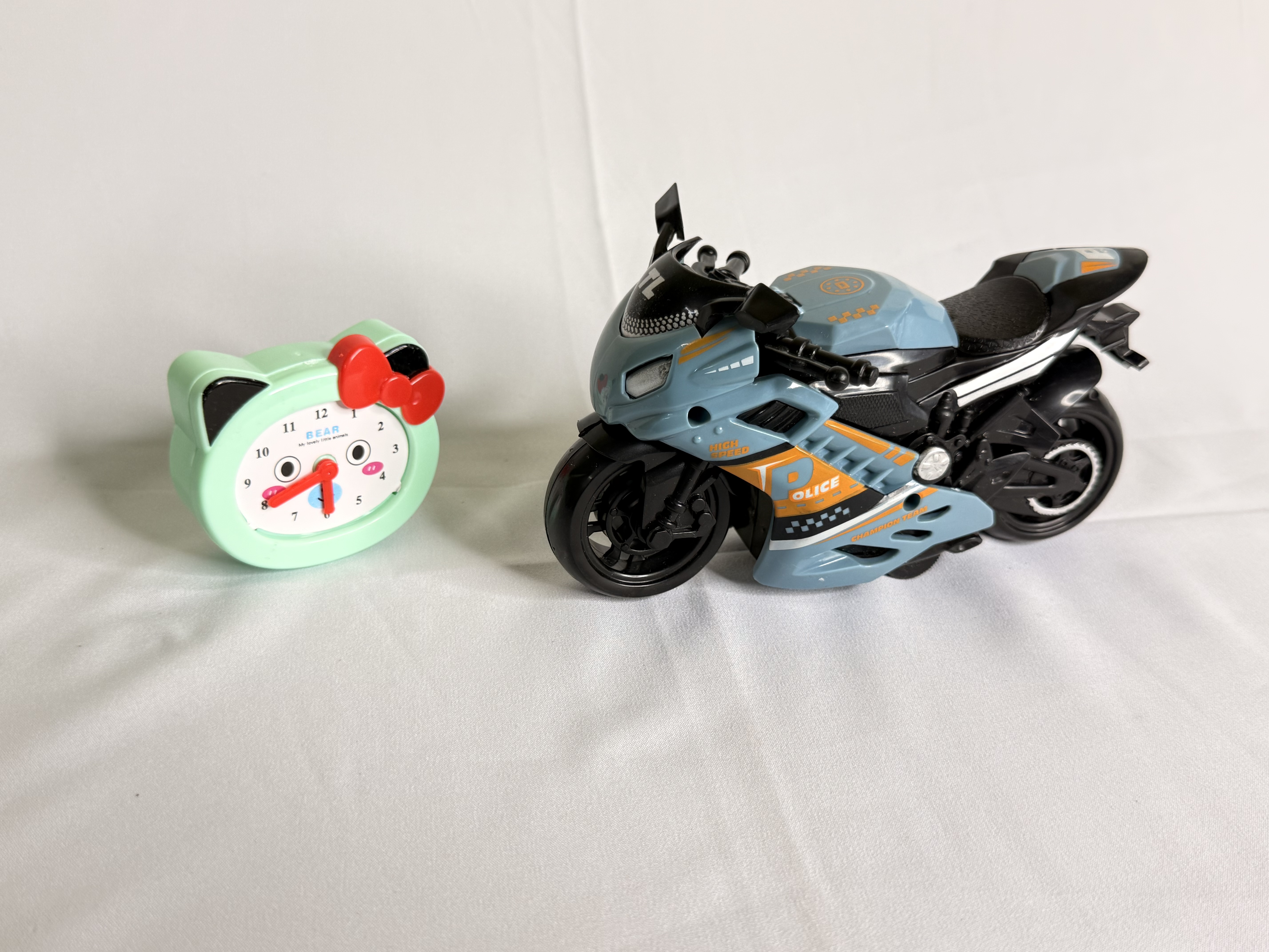 Sky Blue Friction-Powered Sport Bike